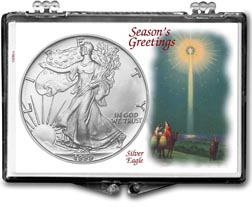 1999 Christmas Star American Silver Eagle Gift Display THUMBNAIL