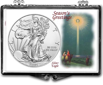 2005 Christmas Star American Silver Eagle Gift Display MAIN