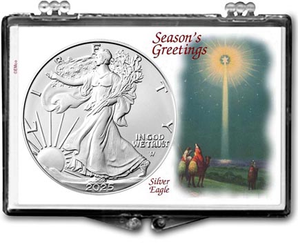 Christmas Star American Silver Eagle Gift Display LARGE
