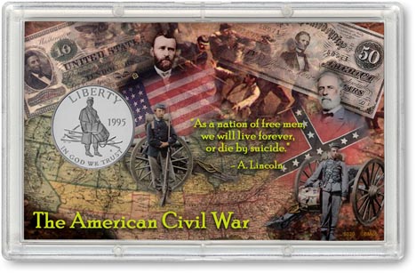 Civil War Commemorative Half Dollar Display LARGE