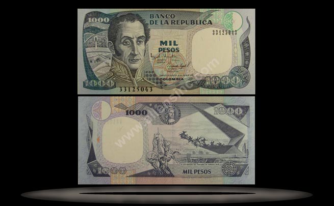 Colombia Banknote, 1000 Pesos, 1.7.1995, P#438 MAIN