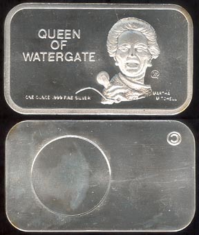 Martha Mitchell, Queen of Watergate' Art Bar by Colonial Mint. MAIN