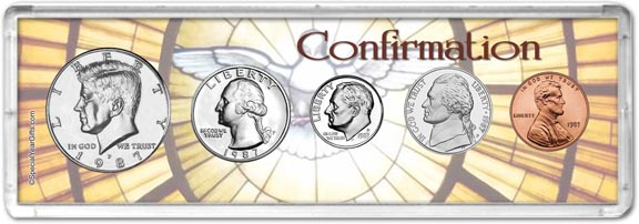 1987 Confirmation Coin Gift Set LARGE