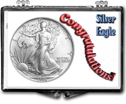 1986 Congratulations! American Silver Eagle Gift Display THUMBNAIL