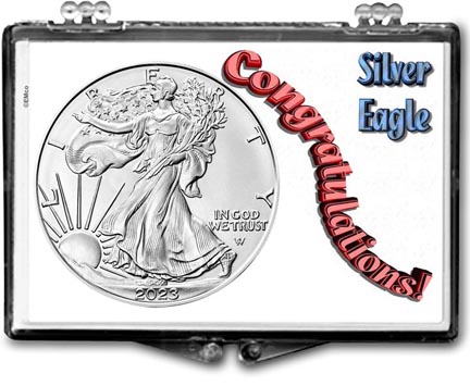 Congratulations! American Silver Eagle Gift Display LARGE