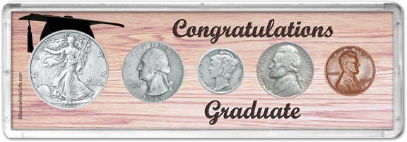 1938 Congratulations Graduate Coin Gift Set LARGE