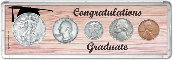 1939 Congratulations Graduate Coin Gift Set LARGE