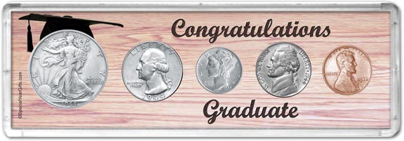 1944 Congratulations Graduate Coin Gift Set MAIN