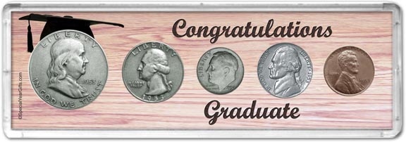 1953 Congratulations Graduate Coin Gift Set LARGE