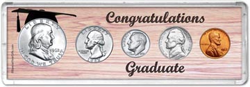 1962 Congratulations Graduate Coin Gift Set THUMBNAIL