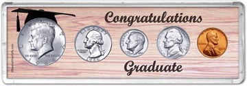 1964 Congratulations Graduate Coin Gift Set THUMBNAIL