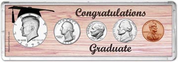 1973 Congratulations Graduate Coin Gift Set THUMBNAIL