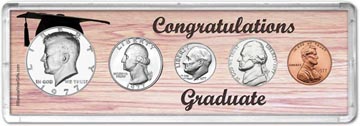 1977 Congratulations Graduate Coin Gift Set THUMBNAIL