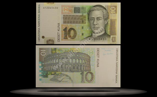 Croatia Banknote, 10 Kuna, 7.3.2001, P#38 MAIN