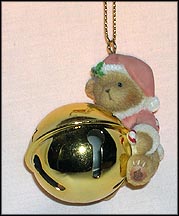 Santa Jingle Bell, Cherished Teddies Ornament #0000834 MAIN