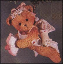Girl Bear Flying Cupid - Sending You My Heart (Girl), Cherished Teddies Ornament #103616 MAIN