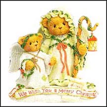 Beverly And Lila - We Wish You A Merry Christmas, Cherished Teddies Figurine #104145 MAIN