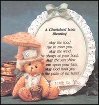 Sculpted Irish Plaque - A Cherished Irish Blessing, Cherished Teddies Plaque #110981 MAIN