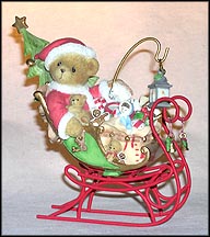 Nate - Santa's Sleigh Is On Its Way, Cherished Teddies Figurine #118390 MAIN