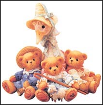 Mother Goose & Friends - Friends Of A Feather Flock Together, Cherished Teddies Figurine #154016 MAIN