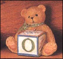 Bear With O Block, Cherished Teddies Block Letter #158488O MAIN