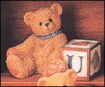 Bear With U Block, Cherished Teddies Block Letter #158488U MAIN