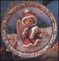 Snow Angel With Birds - The Season Of Peace, Cherished Teddies Plate #176060 MAIN