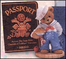 Bob - America  Our Friendship Is From Sea To Shining Sea, Cherished Teddies Figurine #202444 MAIN