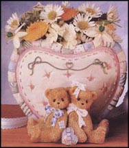 Bear With Bows Heart Vase, Cherished Teddies Vase #203289 MAIN