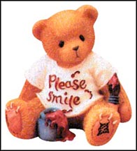 Please Smile - Mini Figurine, Cherished Teddies Figurine #303135 MAIN