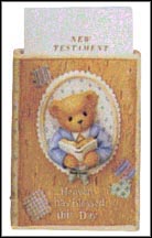 Boy Communion Bible And Holder, Cherished Teddies Bible Holder #345105C MAIN
