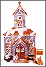 Winter Church Building, Cherished Teddies Figurine #352659 MAIN
