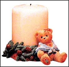 Girl With Pinecones, Cherished Teddies Candle Holder #353957 MAIN