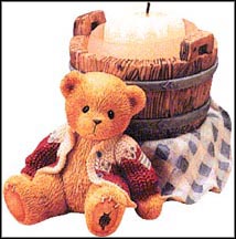Boy With Barrel - Candle Holder, Cherished Teddies Candle Holder #353965 MAIN