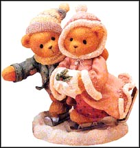 Keith And Deborah - The Holidays Are Twice As 'Ice, Cherished Teddies Figurine #354244 MAIN
