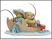 Fran & Hank - You're A Perfect Catch, Cherished Teddies Figurine #4001914 MAIN