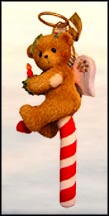 Bear With Candle Candy Cane, Cherished Teddies Ornament #4004617 MAIN