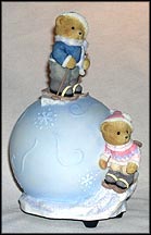 Havin' A Snowball Musical Globe, Cherished Teddies Figurine #4004846 MAIN