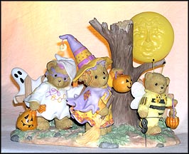 Raeven, Toby & Immy - A Frightful Night, Cherished Teddies Figurine #4008164 MAIN