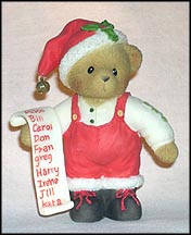 Mack - Santa's Watching Make Him Proud, Cherished Teddies Figurine #4010095 MAIN