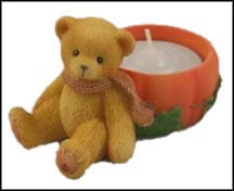 Autumn Tea Light, Cherished Teddies Figurine #470333 MAIN