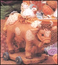 Nativity Pull Toy, Cow - That's What Friends Are For, Cherished Teddies Figurine #651095 MAIN