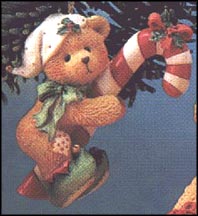 Elf With Candy Cane, Cherished Teddies Ornament #651389 MAIN