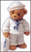 Navy - Absence Makes A Friendship Grow Stronger, Cherished Teddies Figurine #706957 MAIN