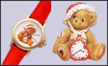 Val - It's Always Time To Say I Love You, figurine and watch set, Cherished Teddies Watch #738638 MAIN