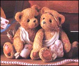 Boy And Girl Cupid - Heart To Heart, Cherished Teddies Figurine #869082H MAIN