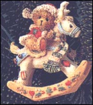 Bear On Rocking Reindeer - Beth, Cherished Teddies Ornament #950793 MAIN