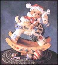 Beth On Rocking Reindeer  Beth - Happy Holidays, Deer Friend, Cherished Teddies Figurine #950807 MAIN