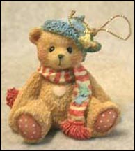 Bear With Green Stocking Hat, Cherished Teddies Ornament #951226B MAIN