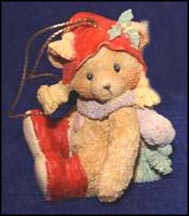Bear With Holly On Hat, Cherished Teddies Ornament #951226S MAIN